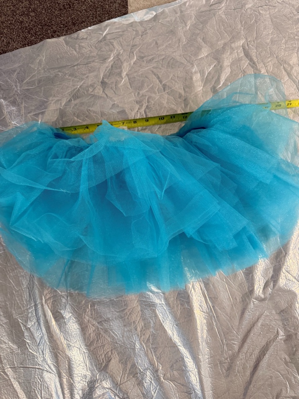 Blue Tulle Ruffled Tutu Skirt